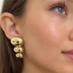 JENNIFER ZUENER Authentic Darla Gold Vermeil Earrings RARE NWOT